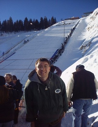 Me at the 2002 Olympic ski jump in salt Lake City